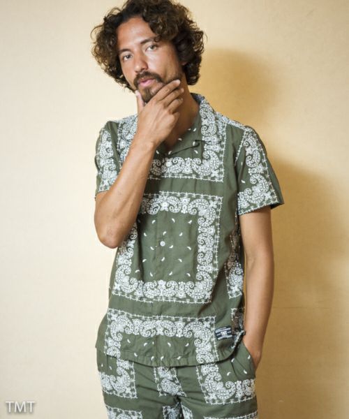 75%OFF【TMT(ティーエムティー)】TSHS1811-BANDANA EMBROIDERY S-SL