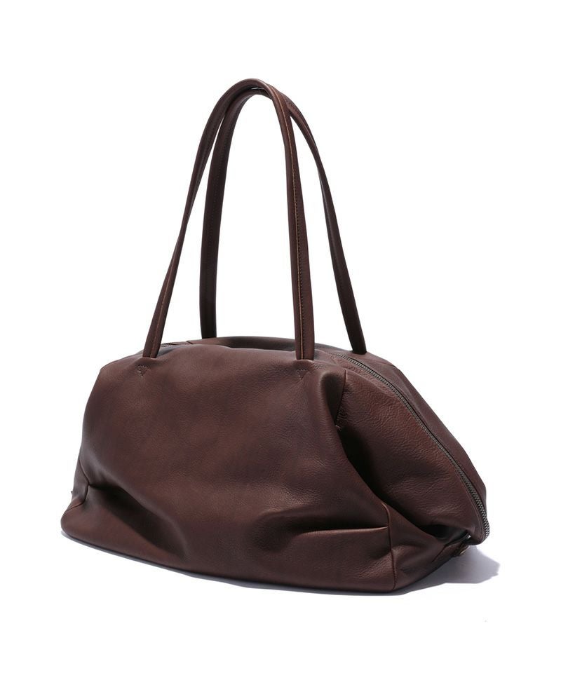 MR.OLIVE E.O.I】WATER PROOF WASHABLE LEATHER -DRAPE BOSTON BAG
