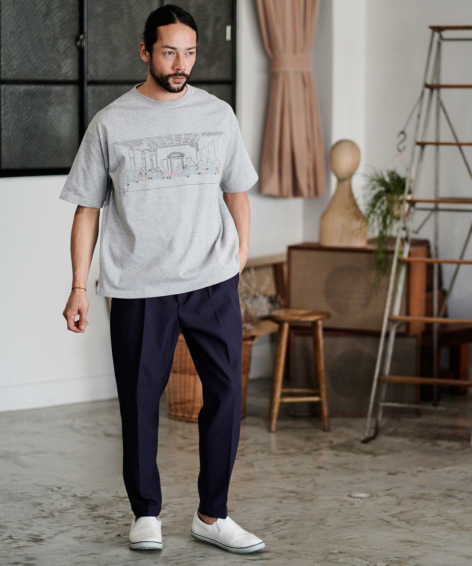 30%OFF【CAMBIO(カンビオ)】テーパードライン裾シングルトラウザー