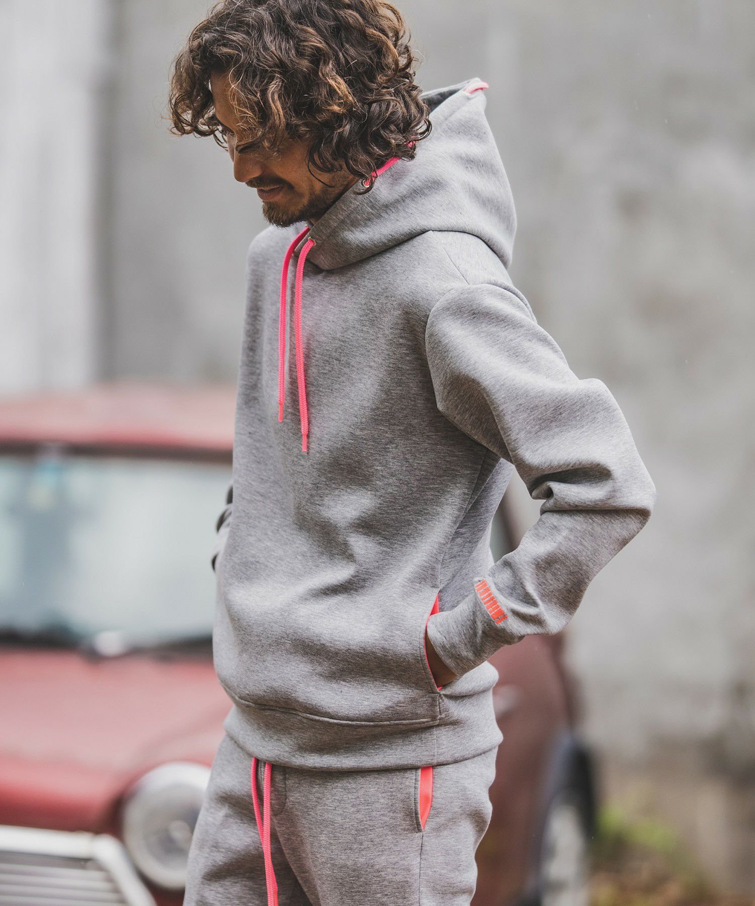 felkod(フィルコッド)】Neon Cord Cardboard Knit Parka パーカー