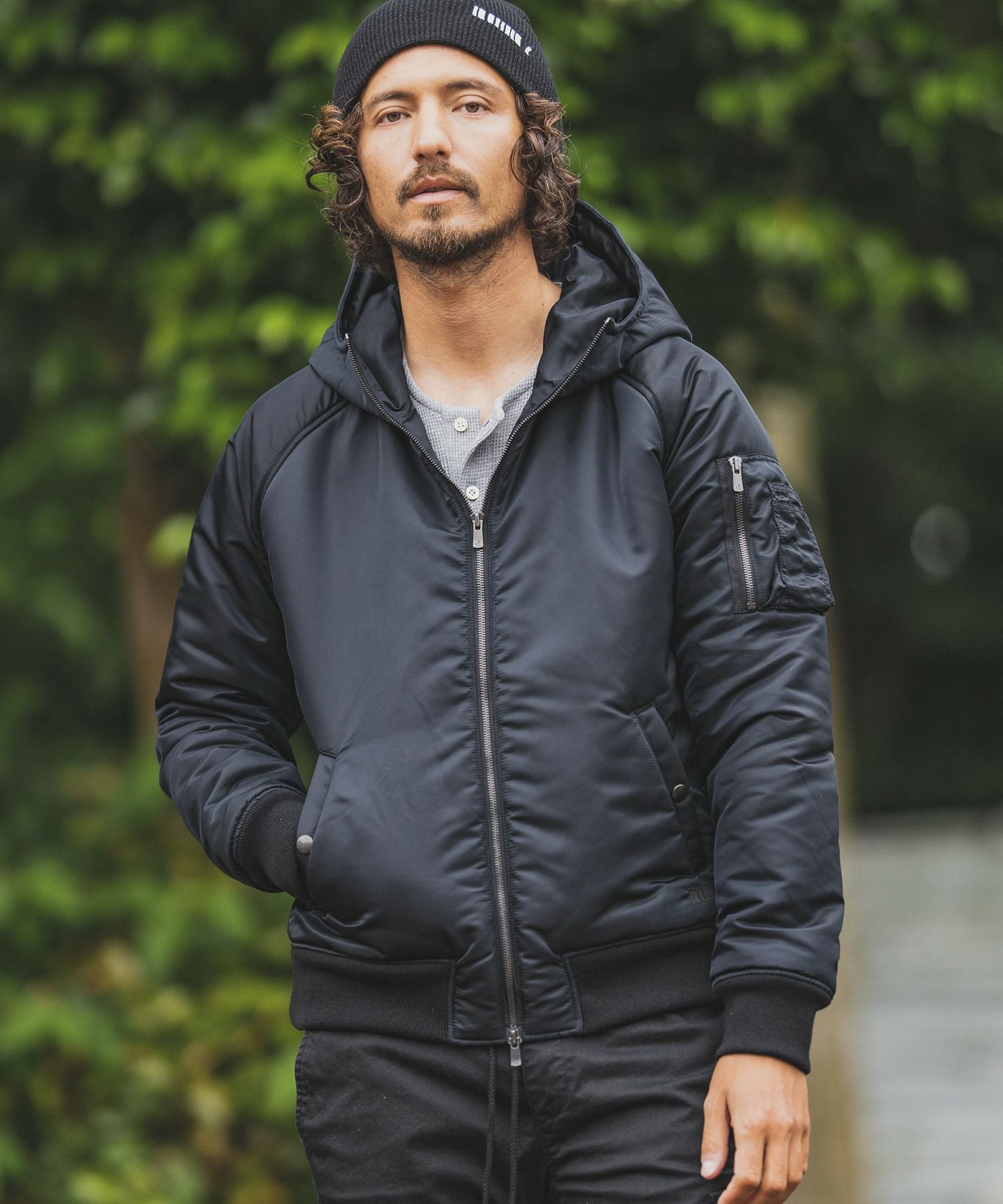 felkod(フィルコッド)】High Neck Hooded MA-1 Type Jacket ジャケット