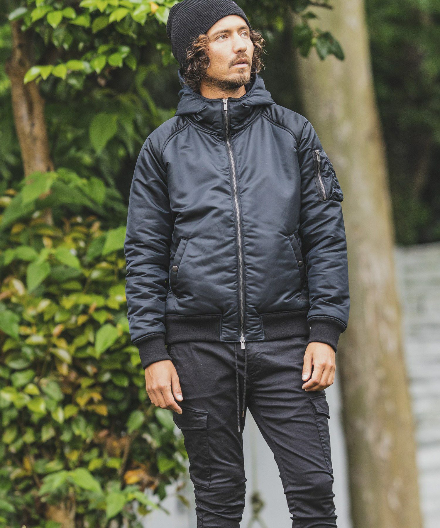 felkod(フィルコッド)】High Neck Hooded MA-1 Type Jacket ジャケット