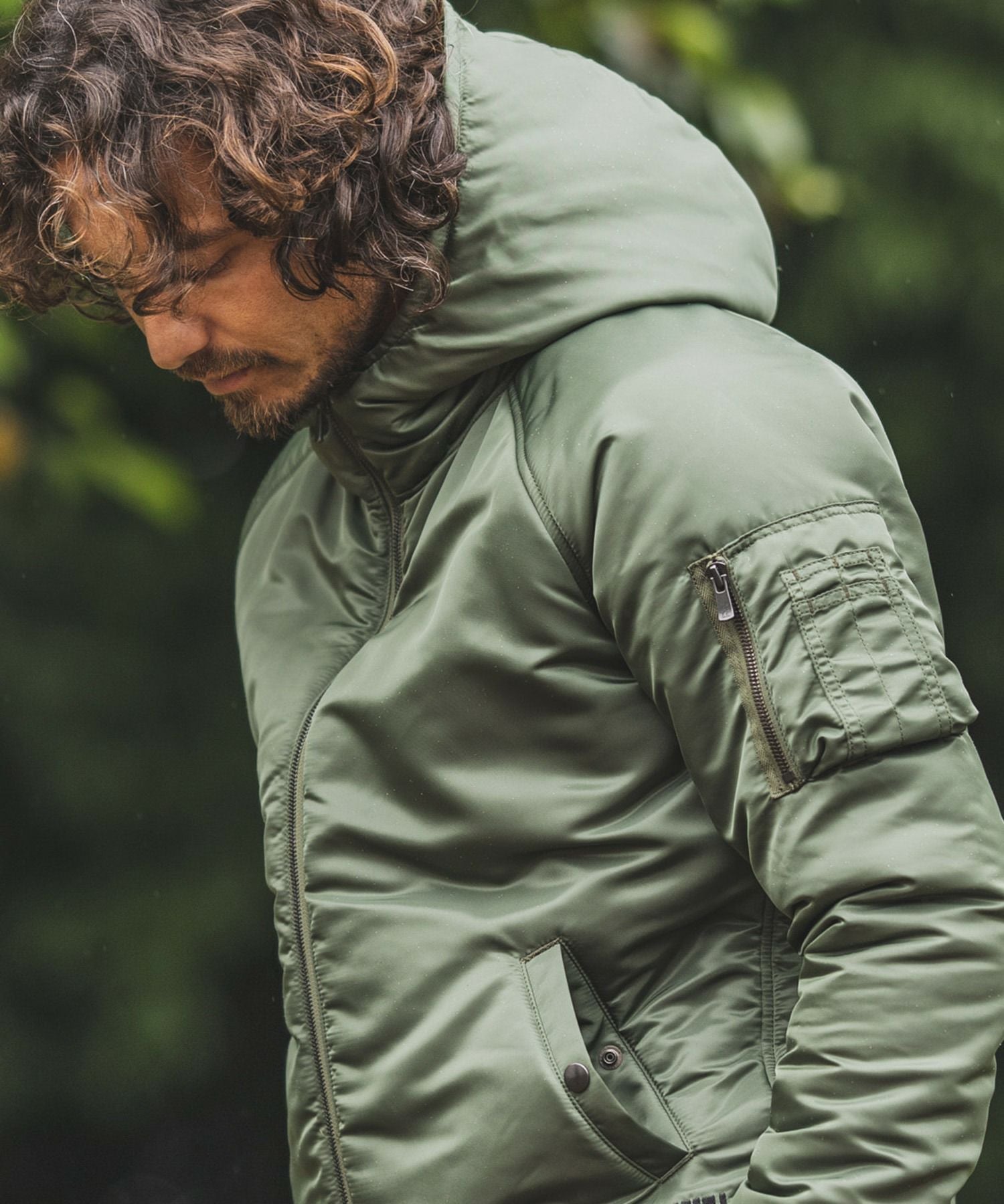 felkod(フィルコッド)】High Neck Hooded MA-1 Type Jacket felkod(フィルコッド)】High Neck Hooded MA-1 Type Jacket