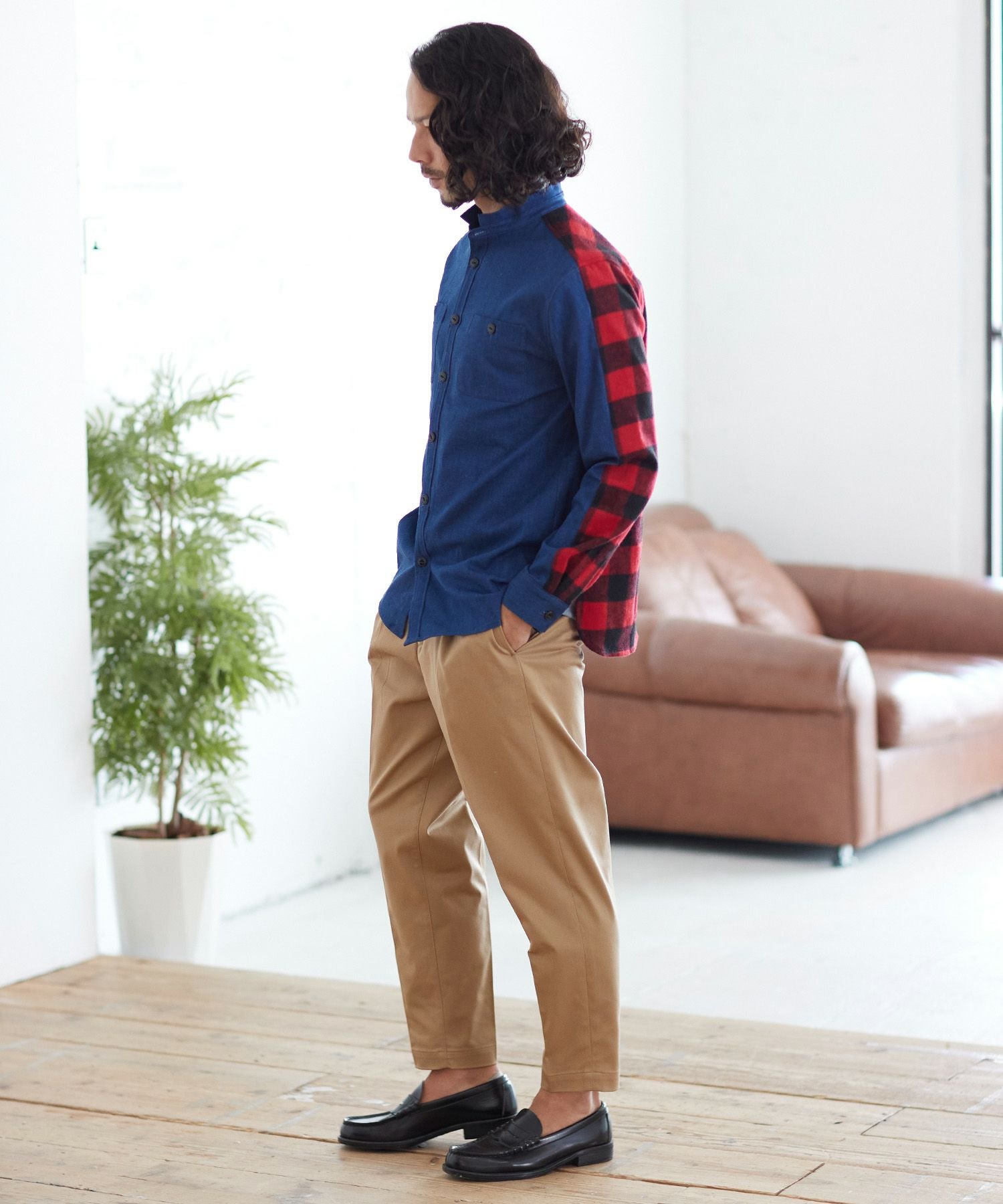 30%OFF【CAMBIO(カンビオ)】裾シングルテーパードパンツ（チノver