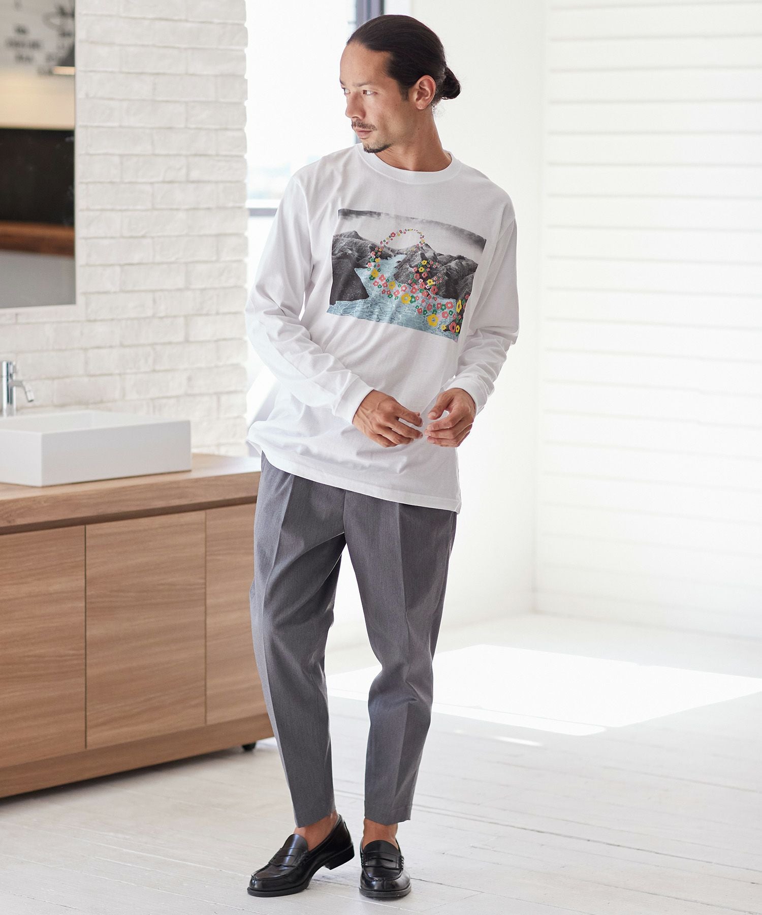 30%OFF【CAMBIO(カンビオ)】裾シングルテーパードパンツ（チノver