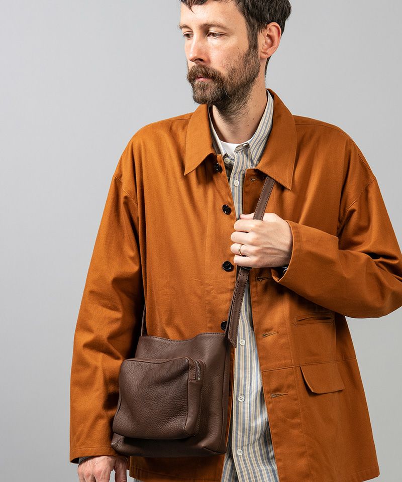 MR.OLIVE E.O.I】WATER PROOF WASHABLE LEATHER -GUSSET POCKET