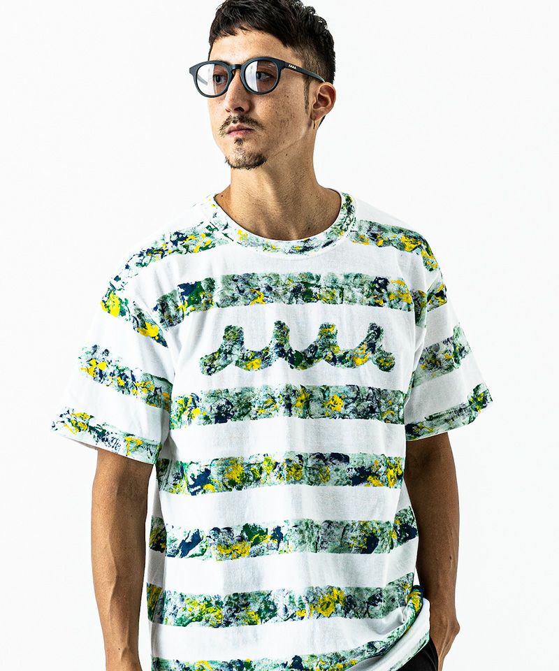 ACANTHUS★muta Hand Border Paint Tee ACANTHUS(アカンサス)】 muta Hand Line Paint Tee Tシャツ(MA2415