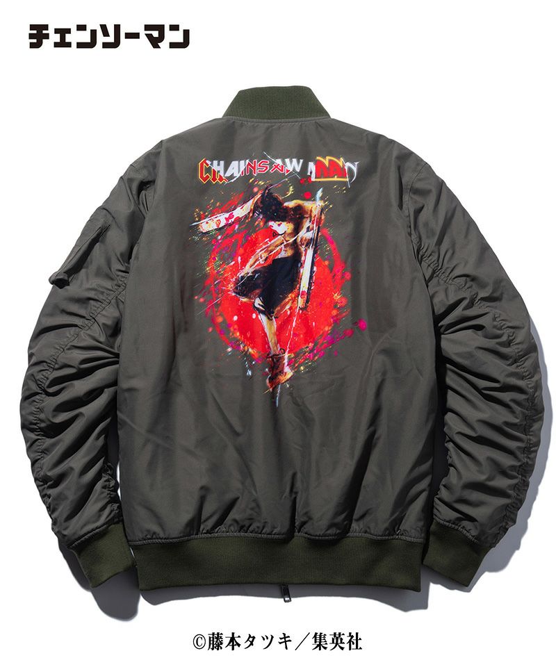glamb チェンソーマン チェンソーデビル ジャケット チェンソーデビルMA-1 MA-1 Devil glamb(グラム)】Chainsaw レゼ 一番くじ MA-1ジャケット Tシャツ・アパレル