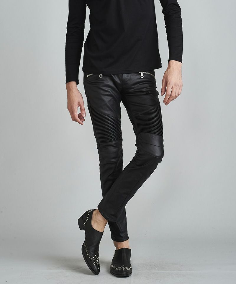 no id black コーティングストレッチベルテッドスキニー 70%OFF【NO ID.(ノーアイディー)】ｺｰﾃｨﾝｸﾞｽﾄﾚｯﾁﾗｲﾀﾞｰｽｽｷﾆｰPT パンツ