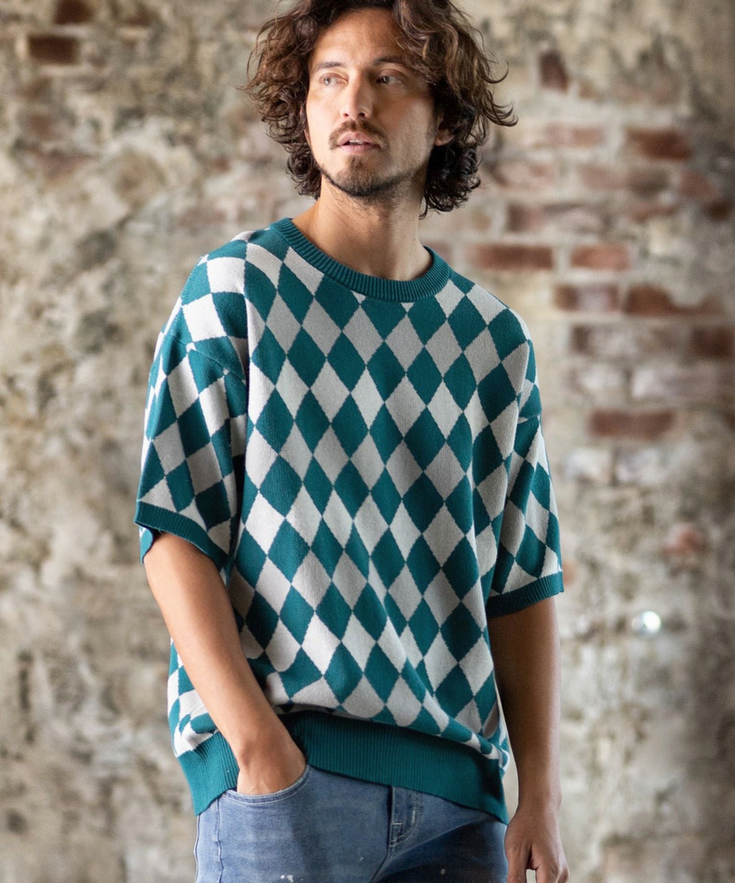 60%OFF【FACTOTUM(ファクトタム)】Classical Diamond 12G Short Sleeve