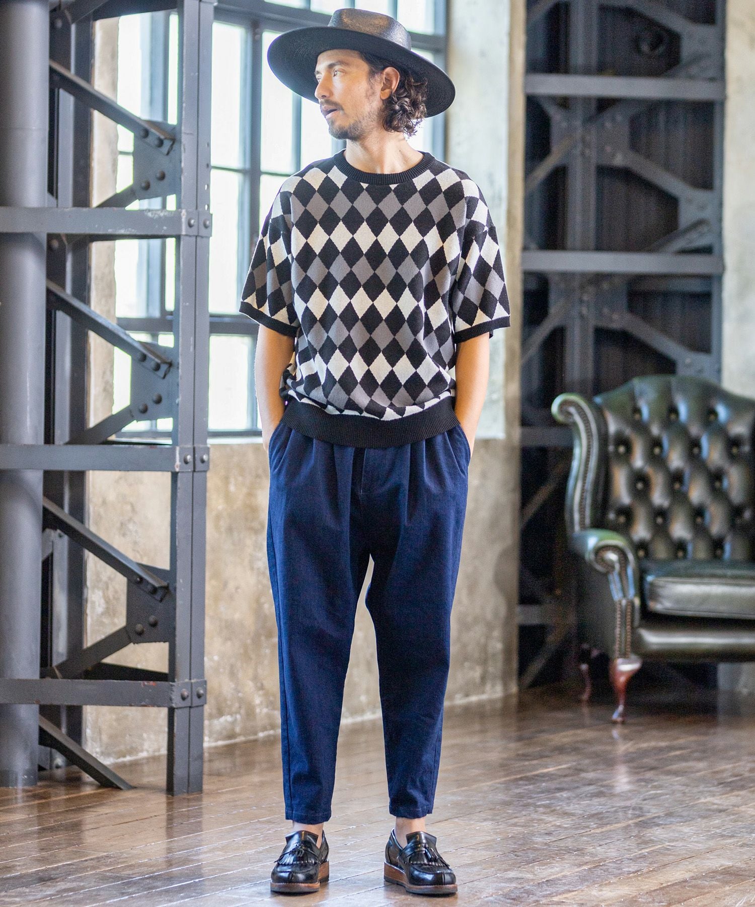 60%OFF【FACTOTUM(ファクトタム)】Classical Diamond 12G Short Sleeve