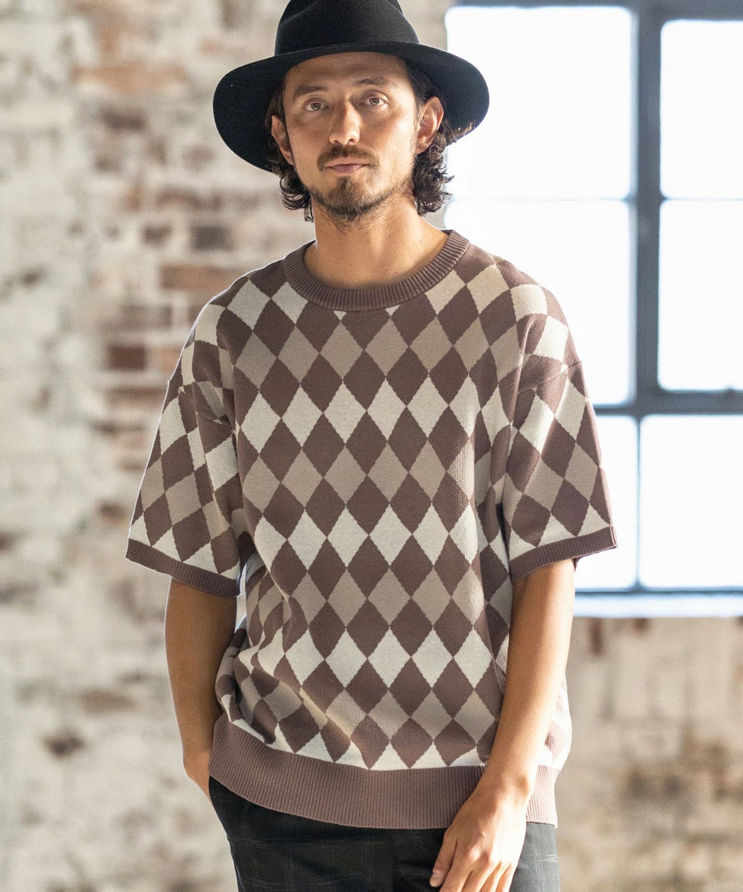 60%OFF【FACTOTUM(ファクトタム)】Classical Diamond 12G Short Sleeve