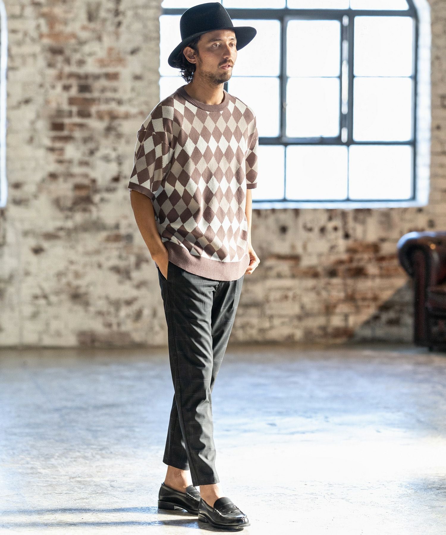 60%OFF【FACTOTUM(ファクトタム)】Classical Diamond 12G Short Sleeve