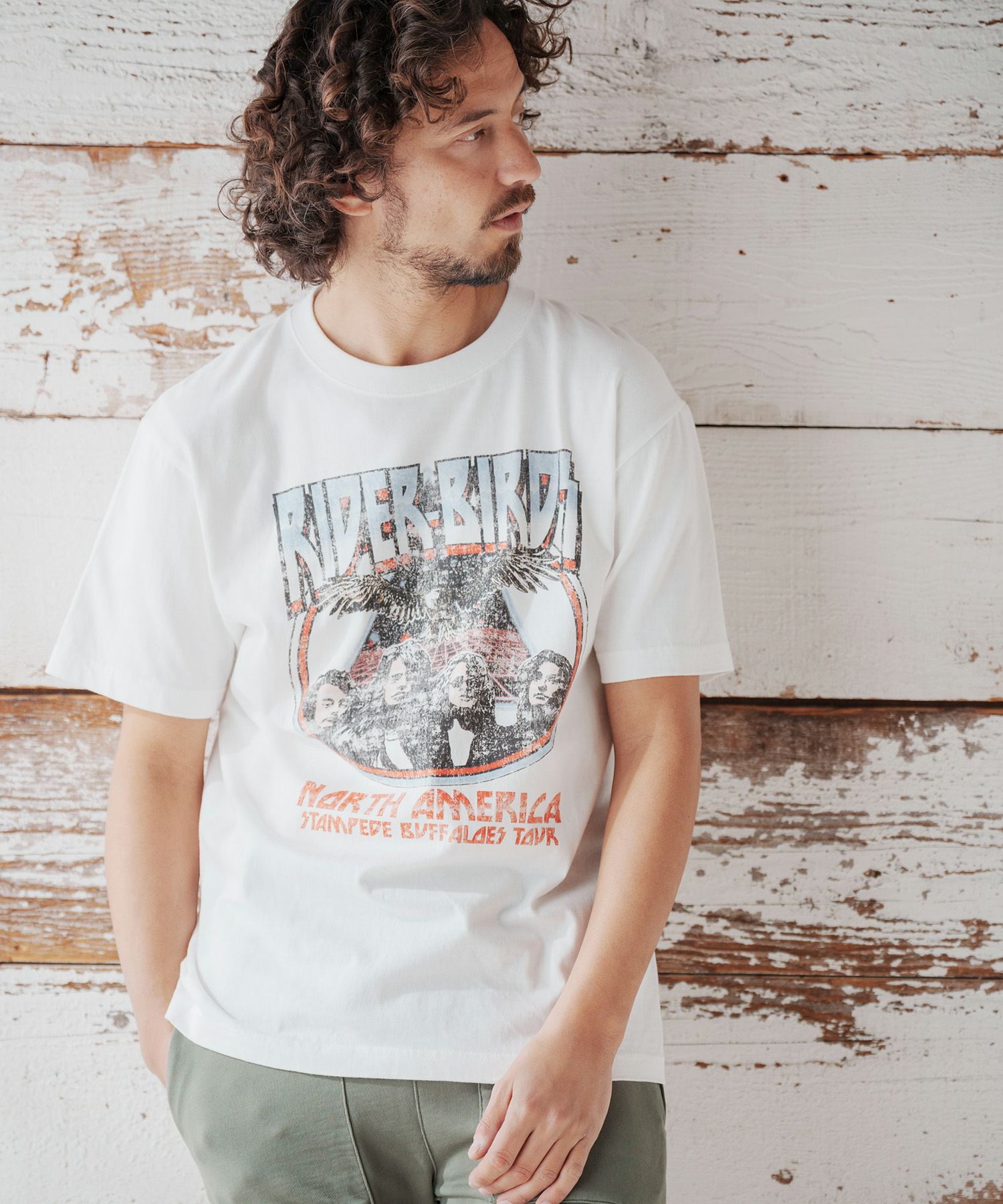 50%OFF【CAMBIO(カンビオ)】プリントT（Fictitiousバンド） Tシャツ