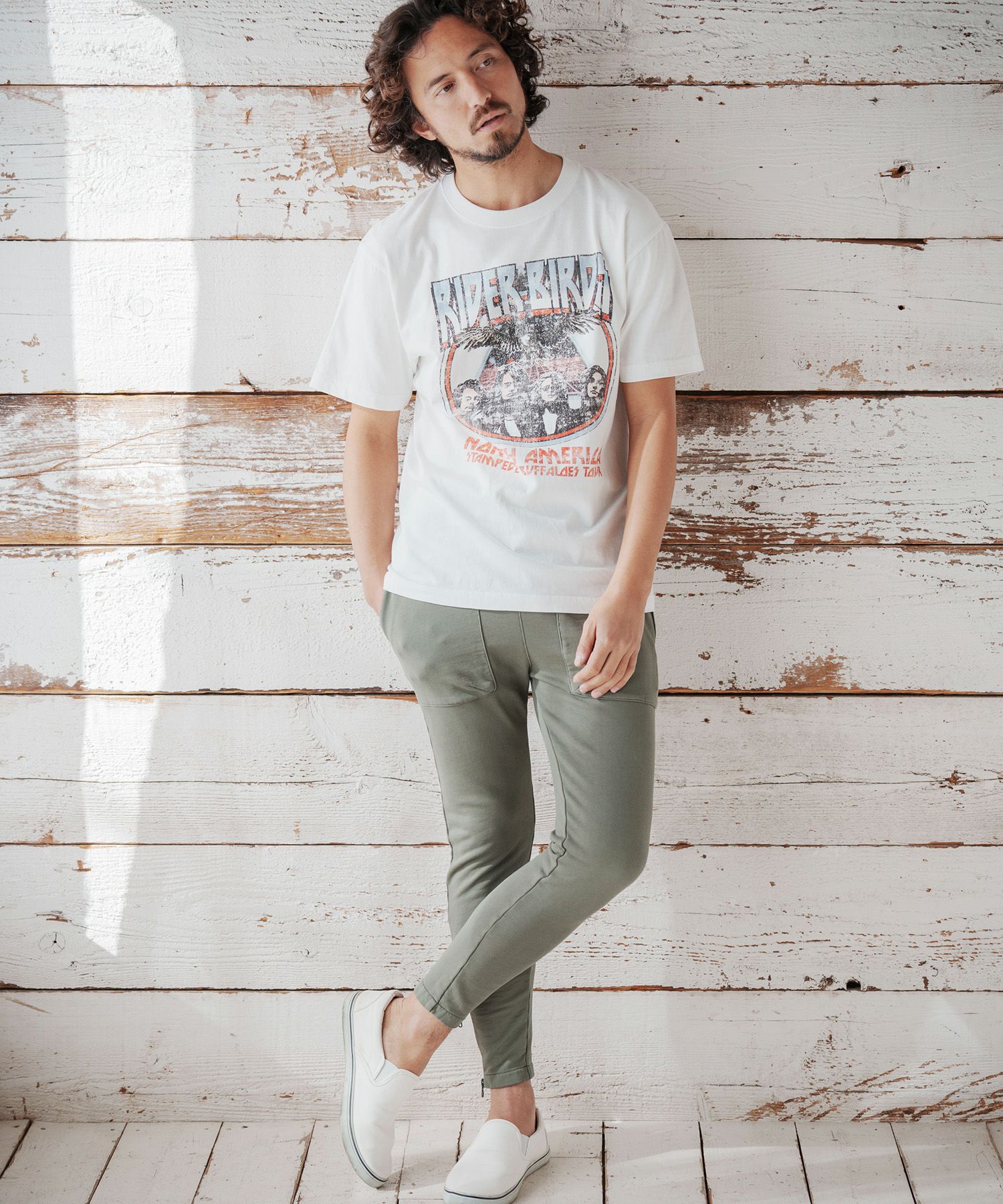 50%OFF【CAMBIO(カンビオ)】プリントT（Fictitiousバンド） Tシャツ