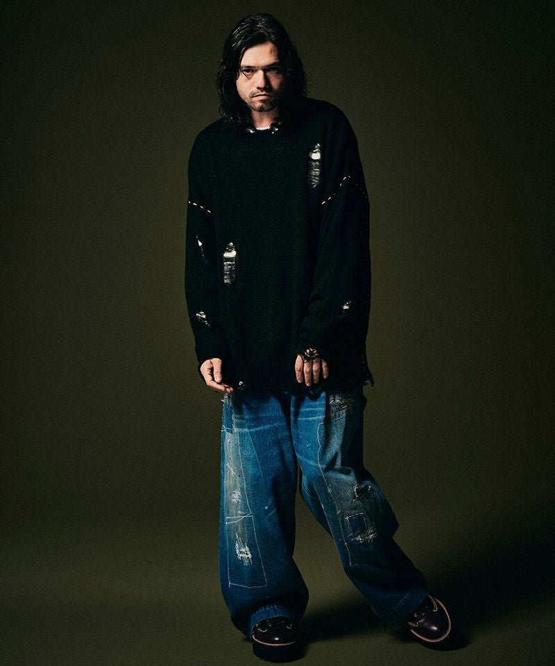 70%OFF【glamb(グラム)】Heavy Damaged Knit ヘヴィダメージニット