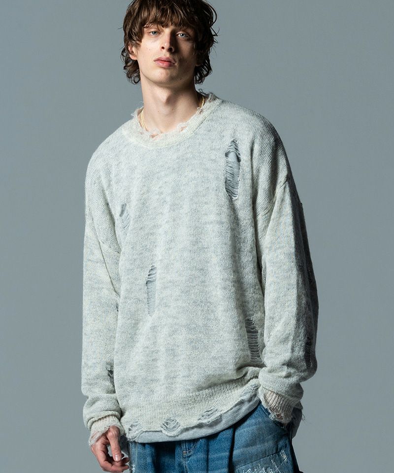 70%OFFglamb(グラム)Heavy Damaged Knit ヘヴィダメージ
