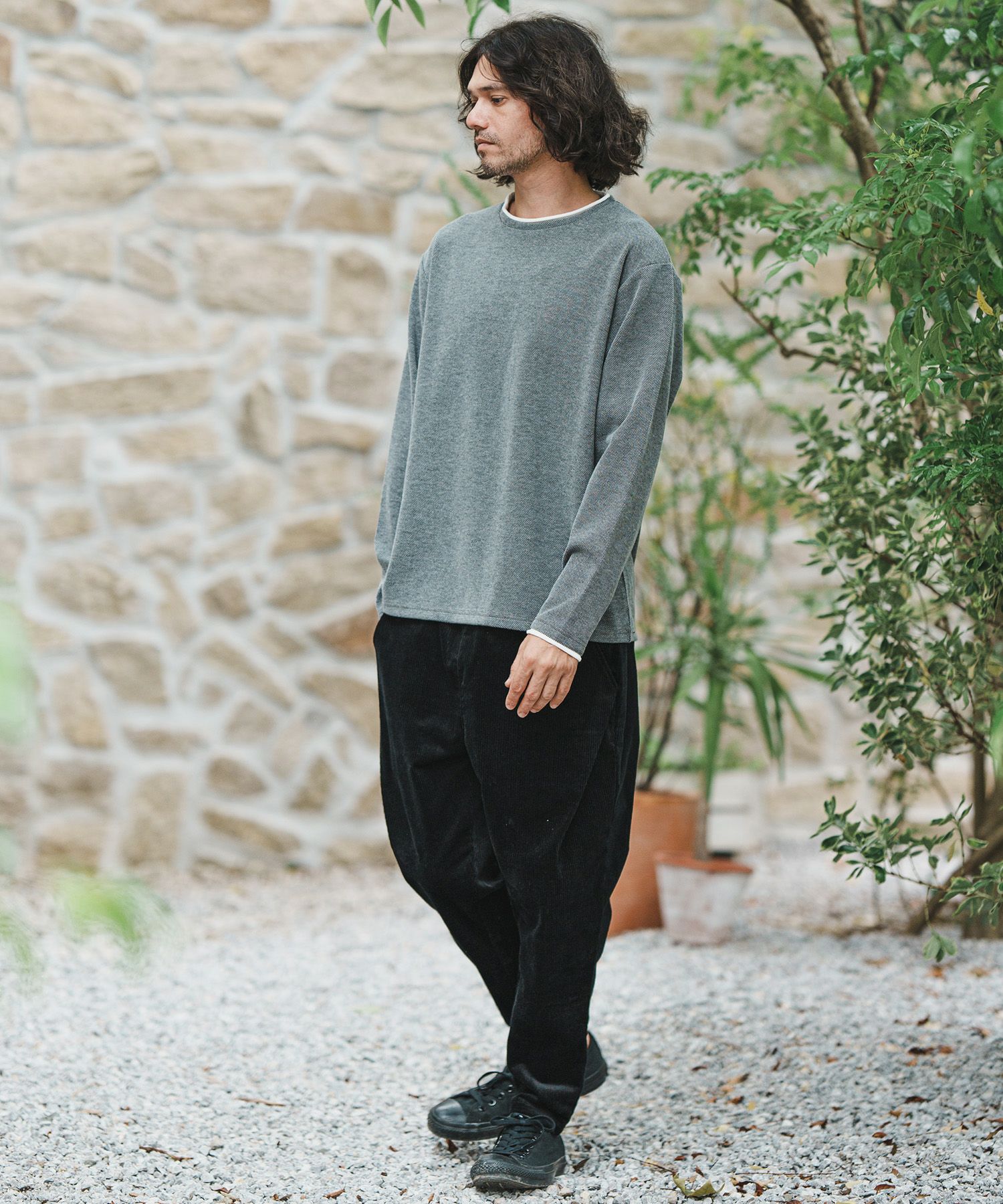 CAMBIO(カンビオ)】Middle Wale Corduroy Stretch Soft Sarrouel