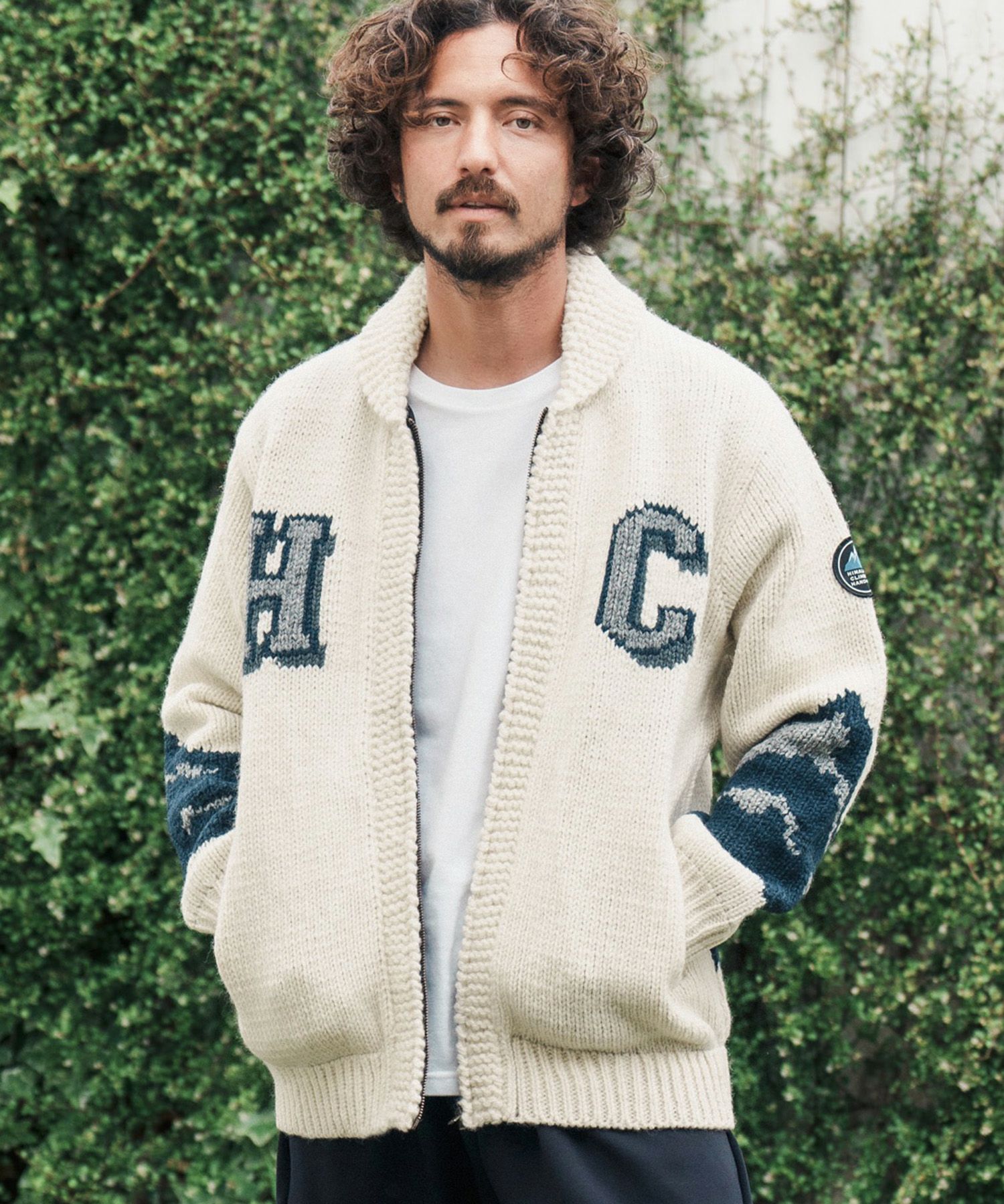 himalaya様 45r インディゴモカシン ニットカーディガン 50%OFF【CAMBIO(カンビオ)】【HIMALAYAN CLIMBERS HAND-KNIT別注
