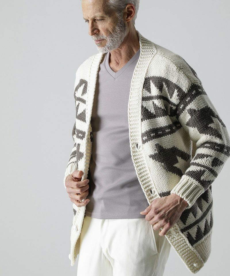 70%OFF【AKM】NO COLLAR COWICHAN カーディガン(K219-WAC007) | CAMBIO