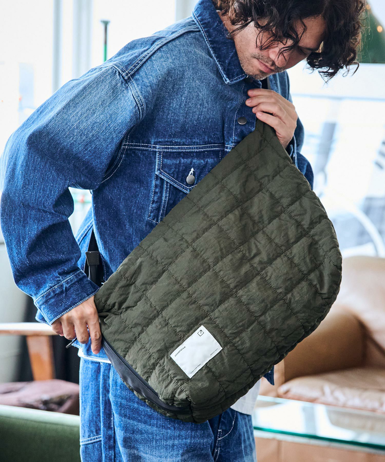 20%OFF【ADAM PATEK(アダムパテック)】square quilt BIG shoulder bag