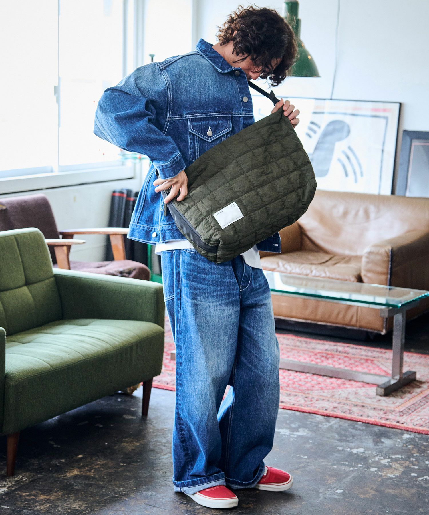 20%OFF【ADAM PATEK(アダムパテック)】square quilt BIG shoulder bag