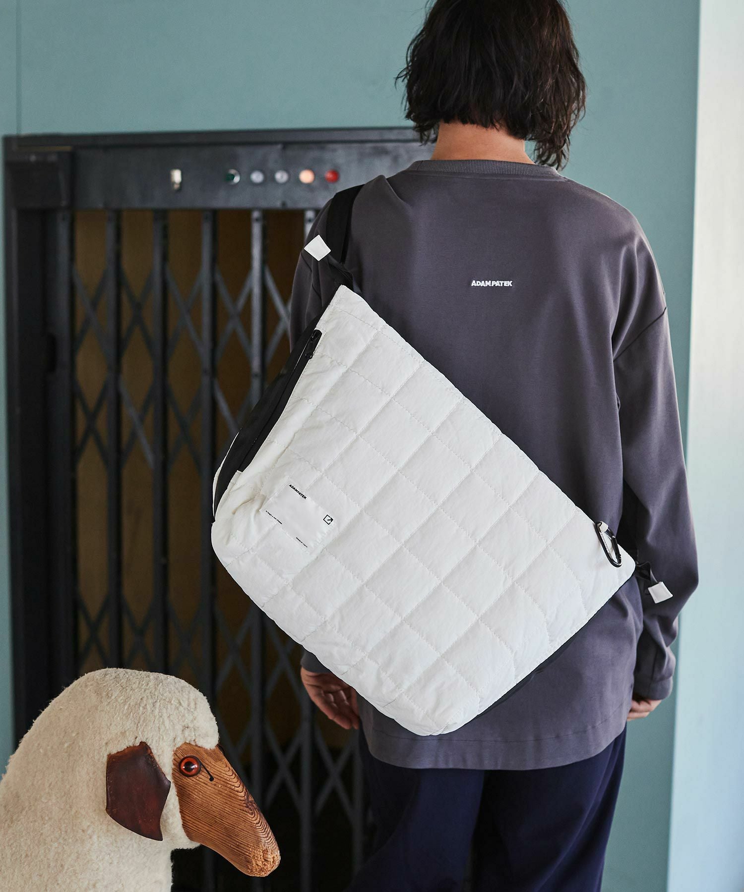 20%OFF【ADAM PATEK(アダムパテック)】square quilt BIG shoulder bag