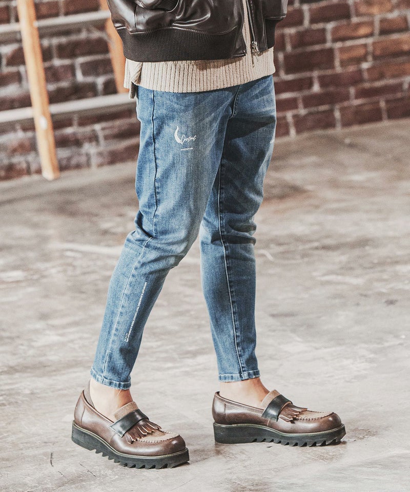 60%OFF【FACTOTUM(ファクトタム)】Minimal Message Logo Print Jeans 