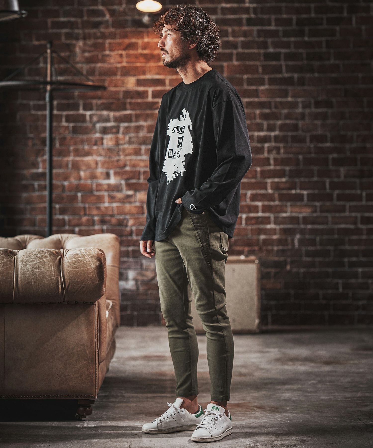 70%OFF【FACTOTUM(ファクトタム)】Graphic Design Print Long-sleeve T