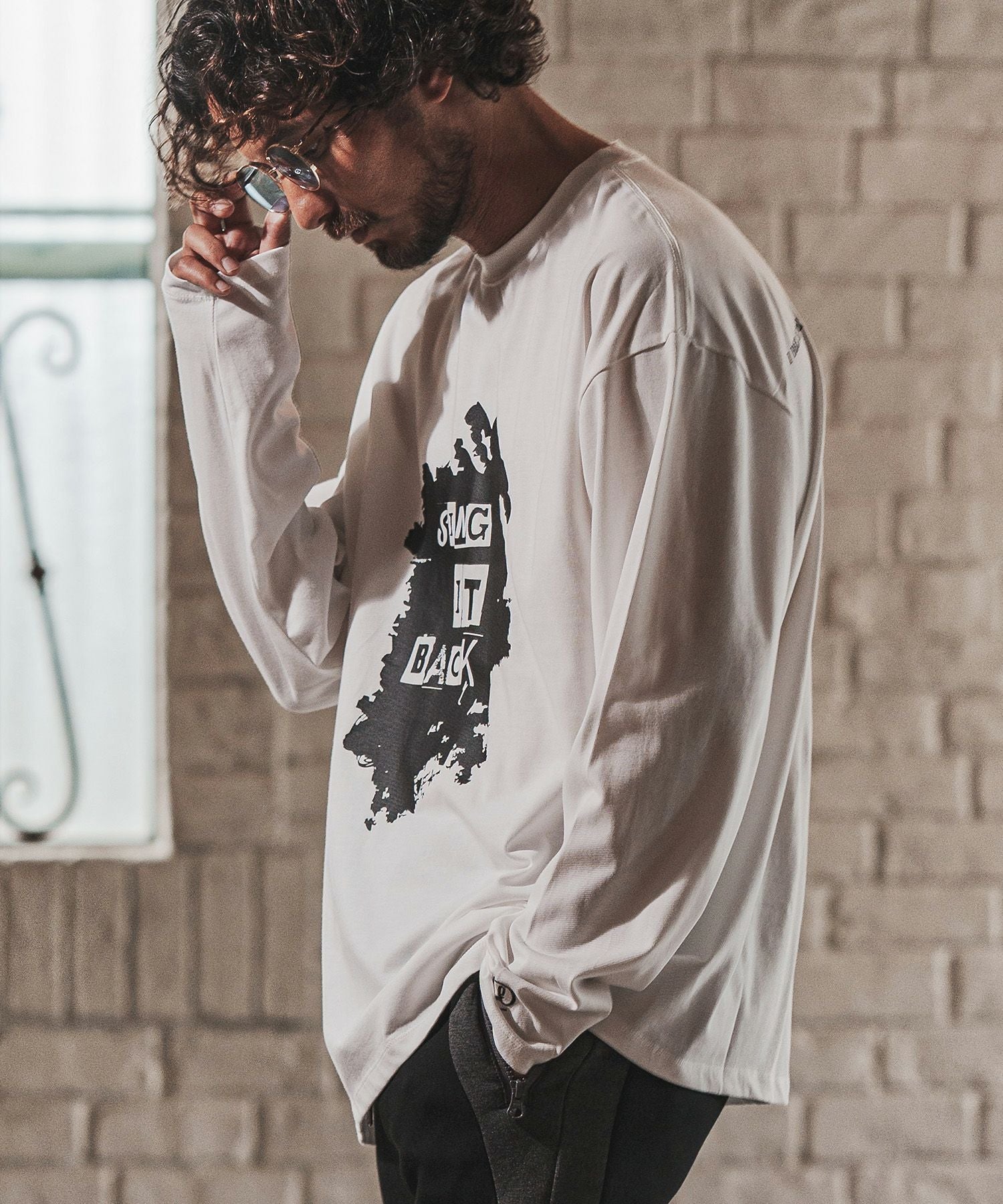 70%OFF【FACTOTUM(ファクトタム)】Graphic Design Print Long-sleeve T