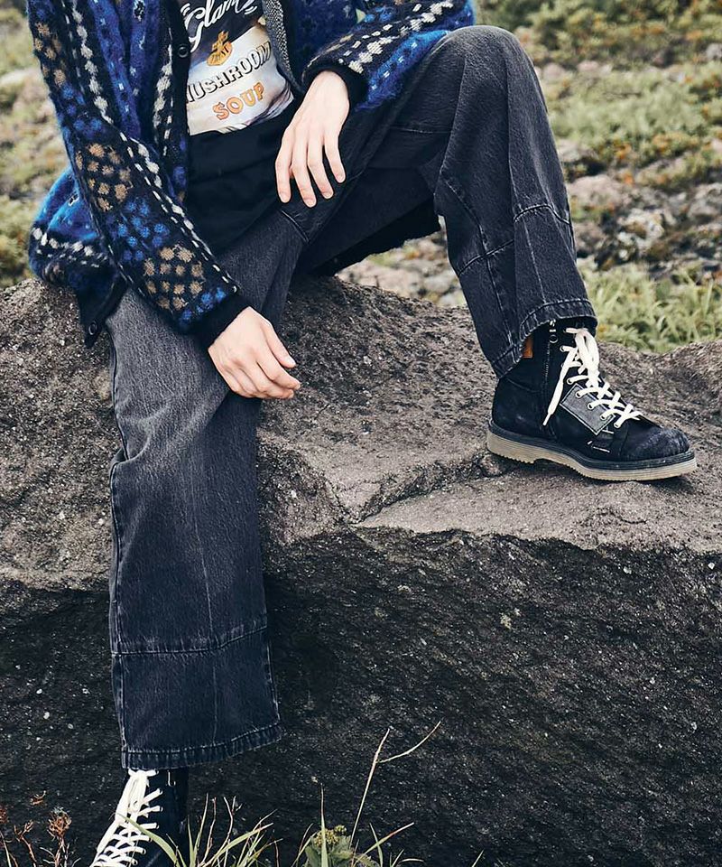 glamb スリッポン　デニム glamb(グラム)】Unplugged Poly Denim アンプラグドポリーデニム
