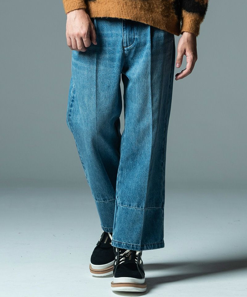 60%OFF【glamb(グラム)】Crease Denim Slacks クリースデニム