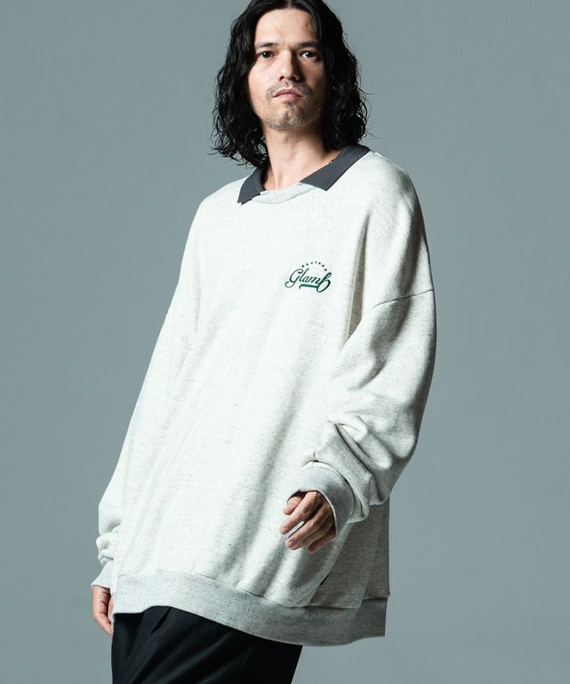 60%OFF【glamb(グラム)】Prep Collar Sweat スウェット プレップカラー