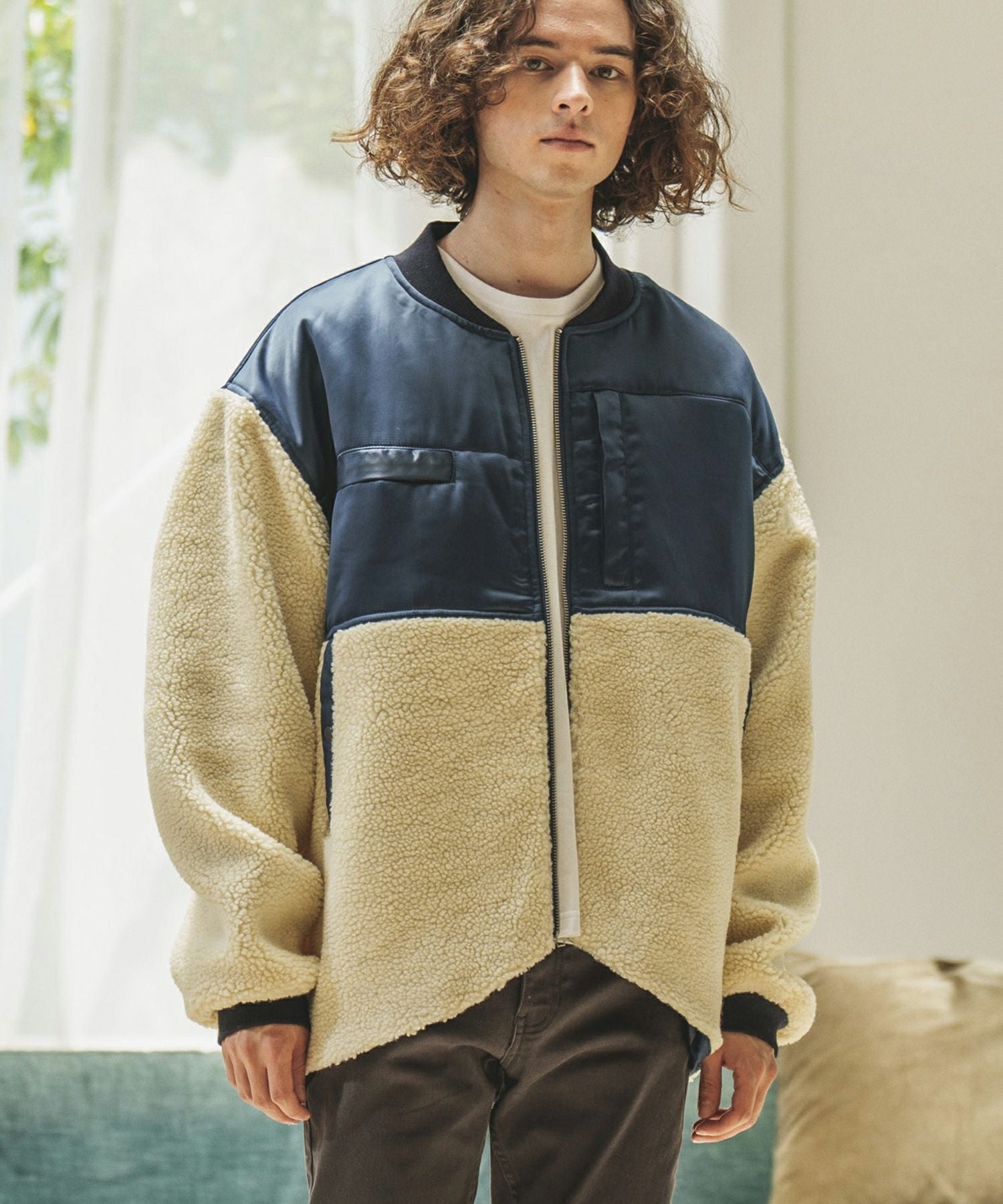 70%OFF【CAMBIO(カンビオ)】ボア切替MA-1ジャケット(HLCM0079