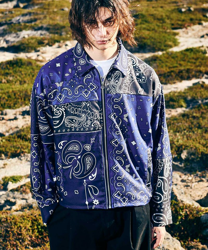 Glamb ブルゾン アウター Big Paisley Blouson 60%OFF【glamb(グラム)】Big Paisley Blouson ビッグペイズリー