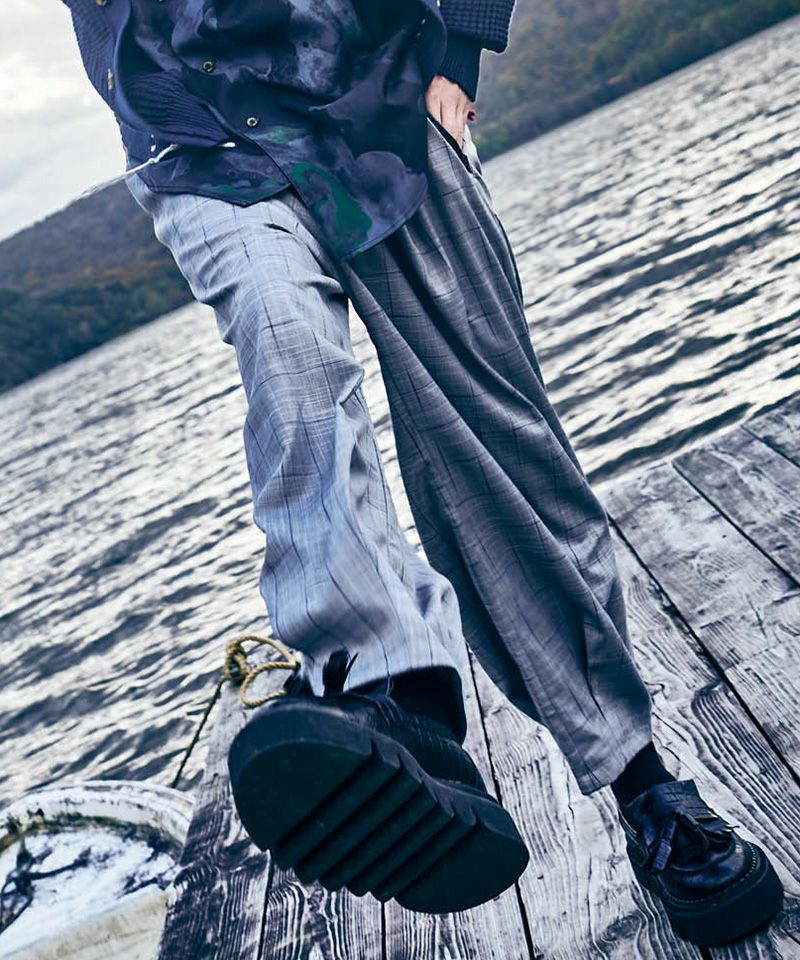 50%OFF【glamb(グラム)】Windowpane Easy Pants ウィンドウペーン