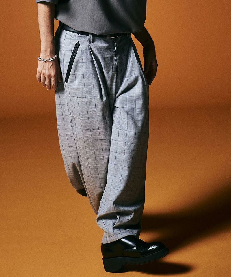 50%OFF【glamb(グラム)】Windowpane Easy Pants ウィンドウペーン