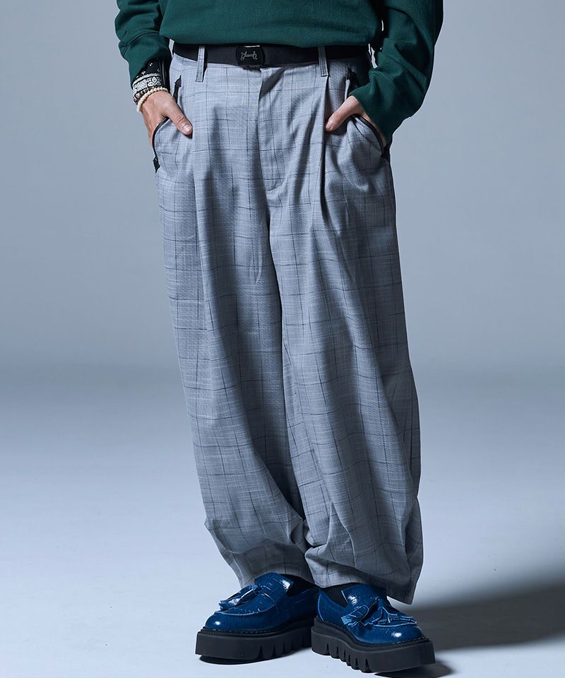 50%OFF【glamb(グラム)】Windowpane Easy Pants ウィンドウペーン