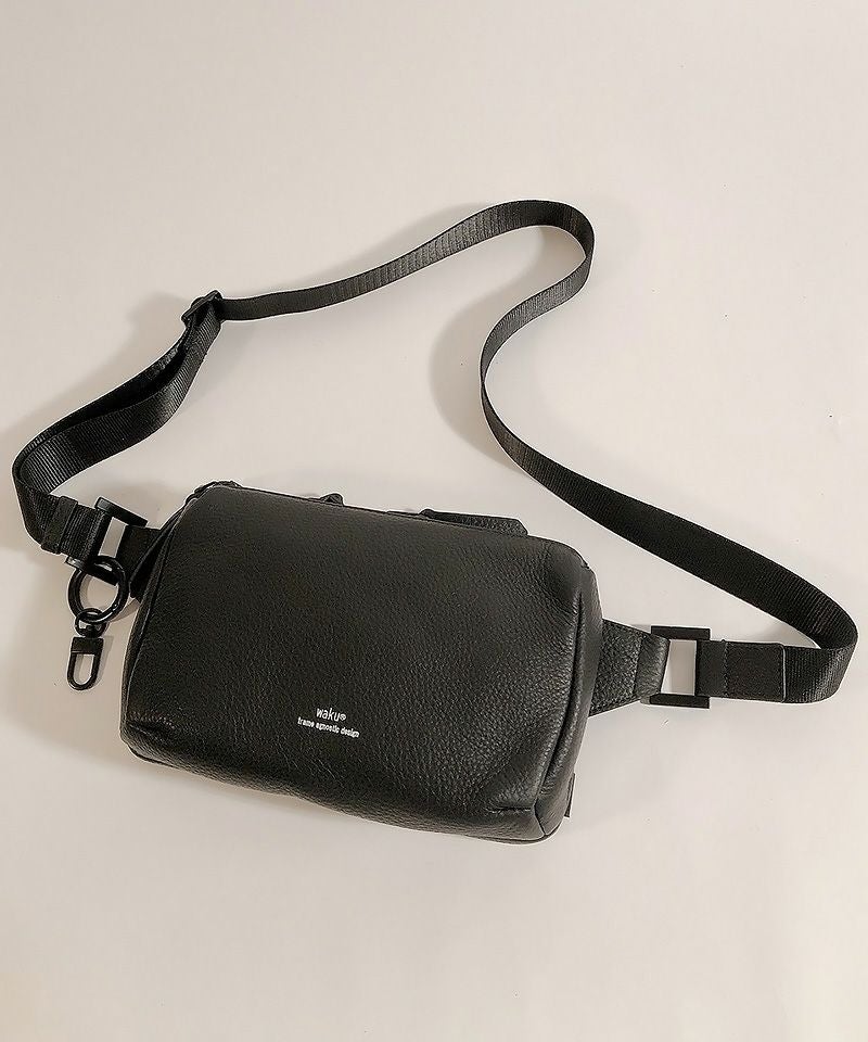 waku(ワク)】『KURO Series』 ミニスクエアボディBAG バッグ(WK-0028