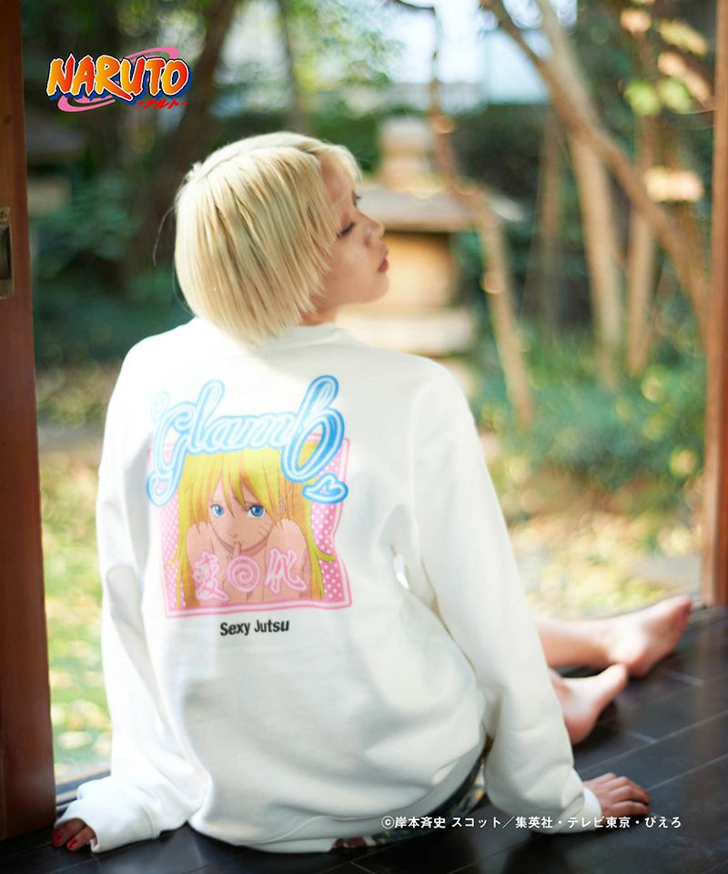 ロゴ入りグラデーショントレーナー L glamb(グラム)】Sexy Jutsu Sweat セクシージュツスウェット(GB0123