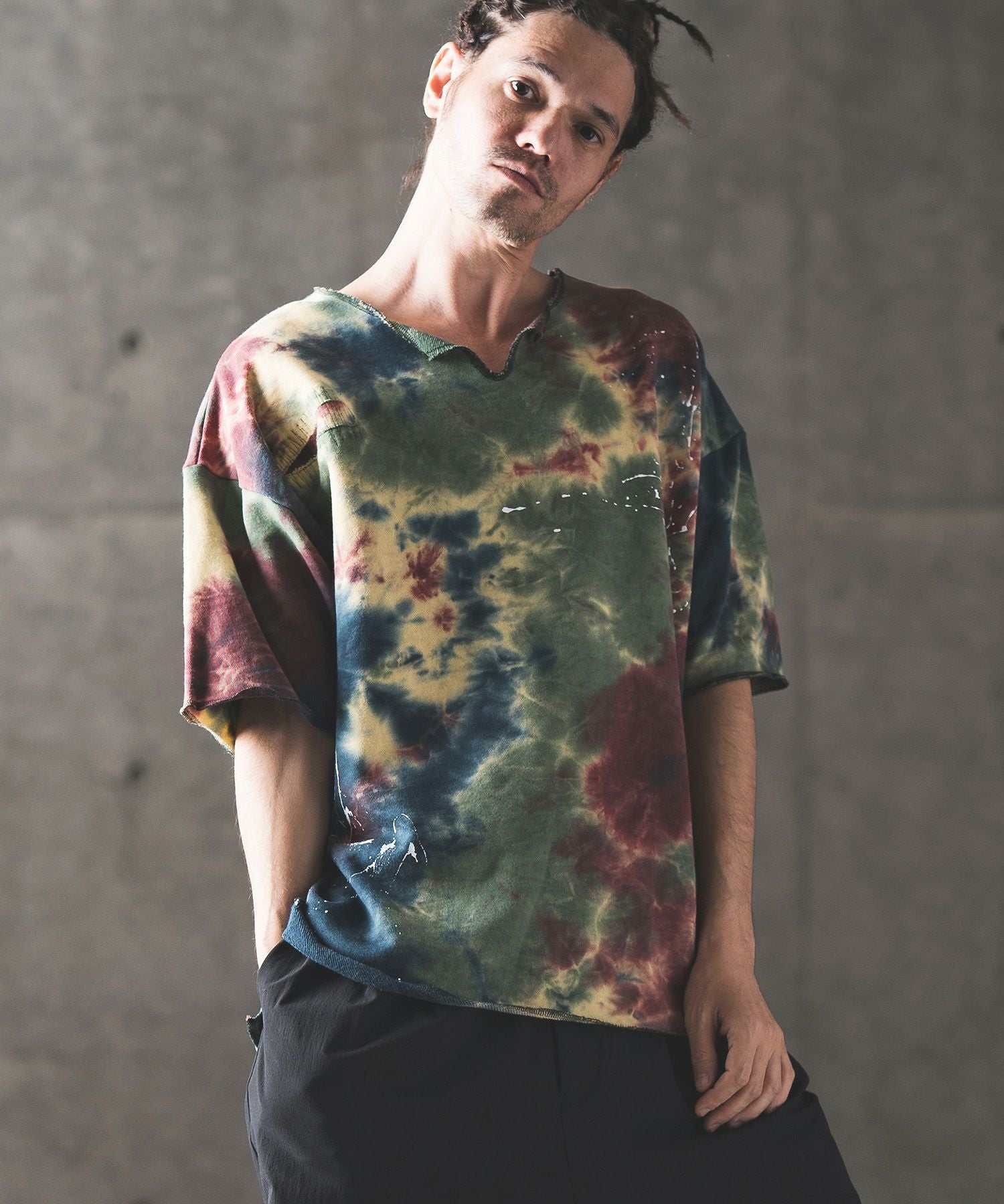 60%OFF【GLIMCLAP(グリムクラップ)】Tie dye & used processing short