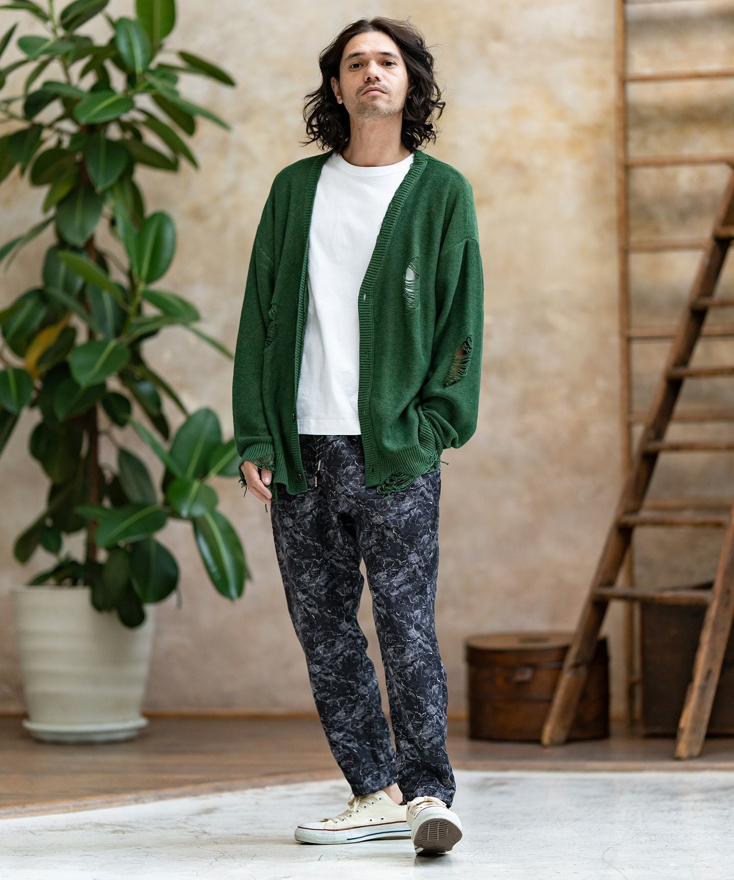 70%OFF【CAMBIO(カンビオ)】ダメージニットカーディガン | CAMBIO カンビオ