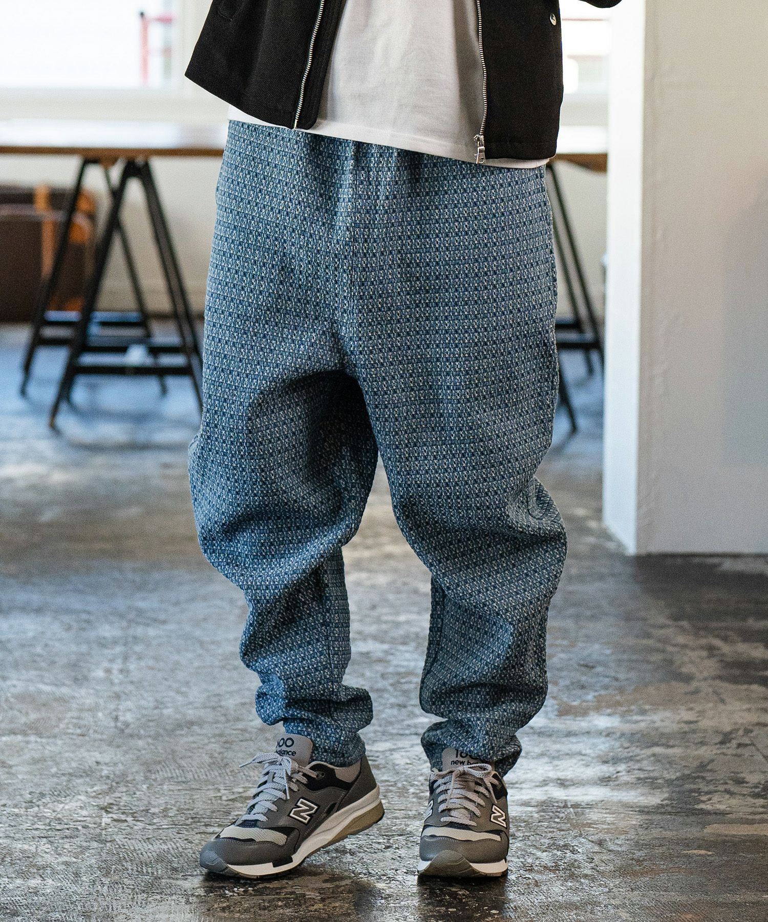 【CAMBIO】Denim Jacquard Jogger Pants /Ｓ 一部サイズカラー予約販売7月上旬～中旬入荷】【CAMBIO(カンビオ