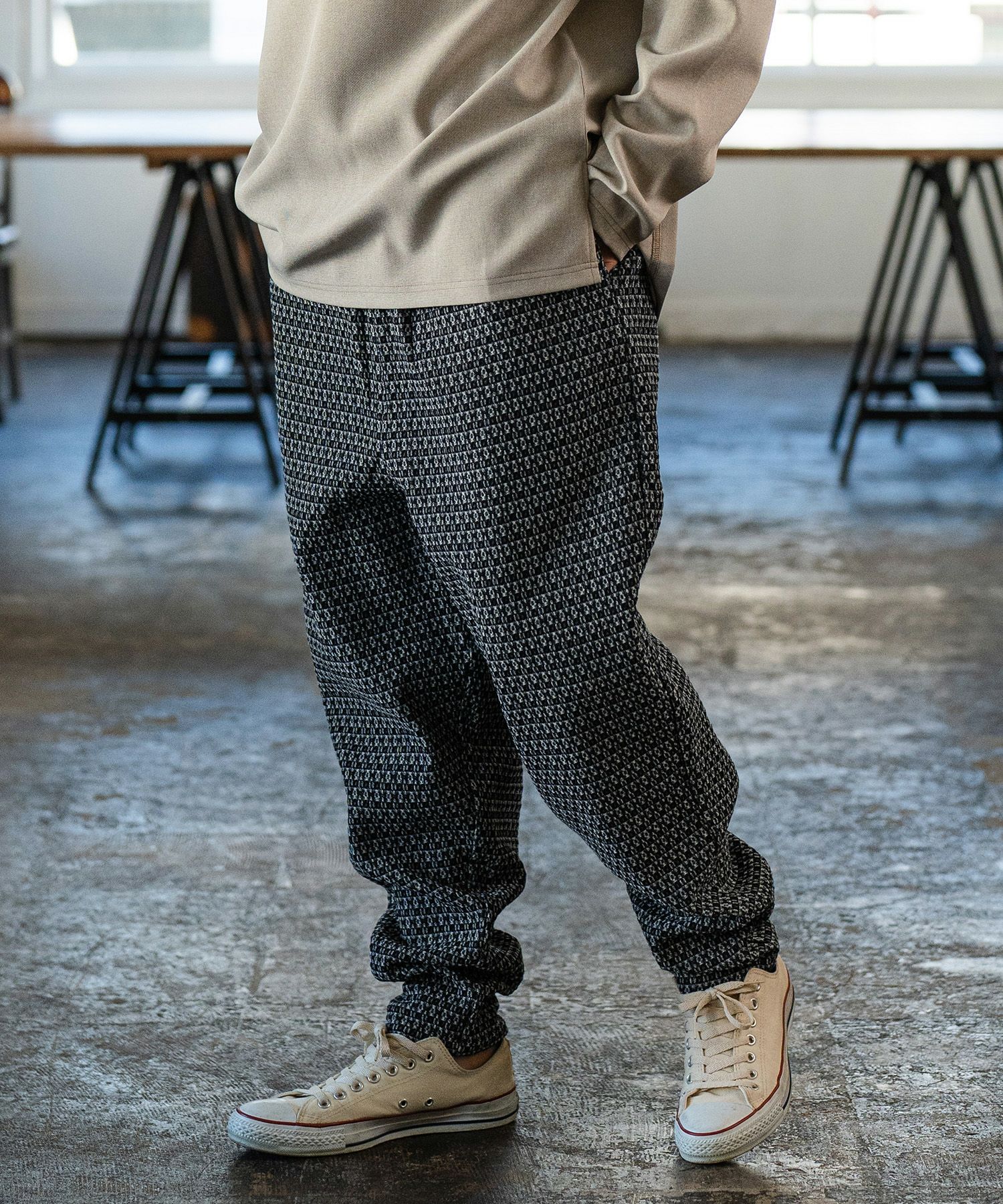 【CAMBIO】Denim Jacquard Jogger Pants /Ｓ CAMBIO(カンビオ)】Denim Jacquard Jogger Pants ジョガーパンツ