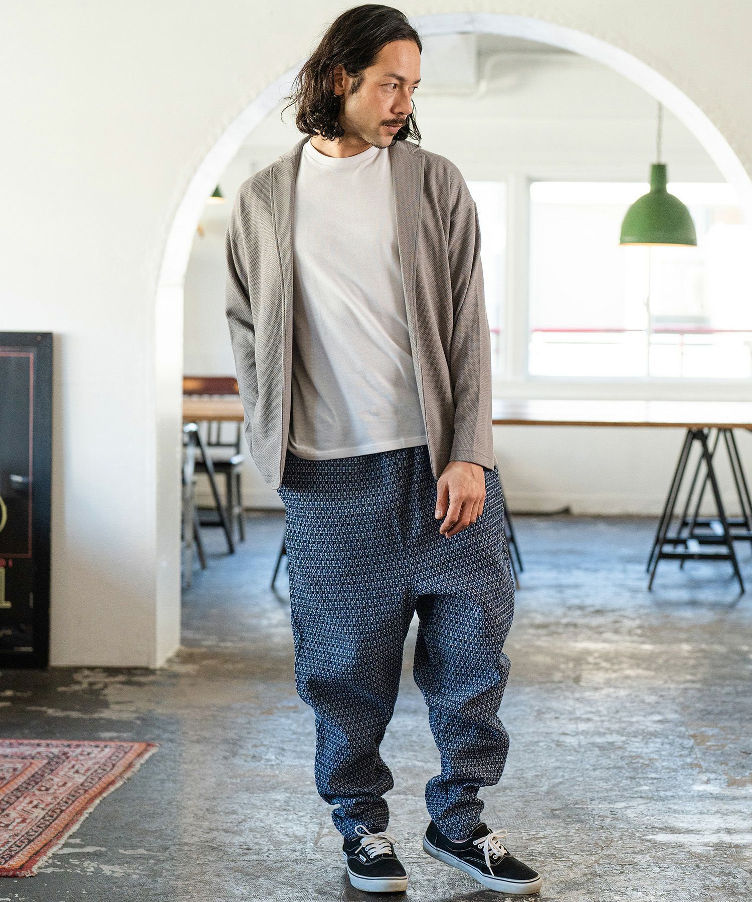 CAMBIO(カンビオ)】Denim Jacquard Jogger Pants ジョガーパンツ