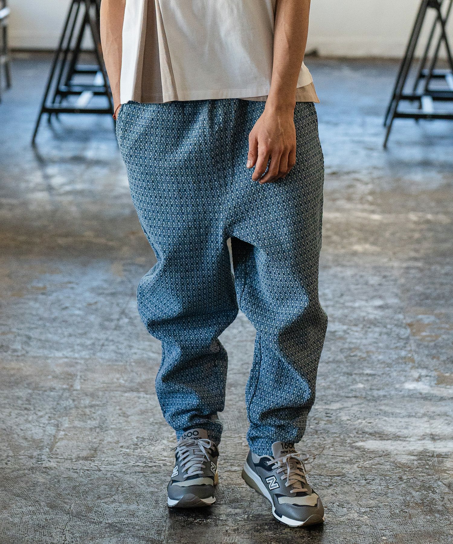 【CAMBIO】Denim Jacquard Jogger Pants /Ｓ 一部サイズカラー予約販売7月上旬～中旬入荷】【CAMBIO(カンビオ