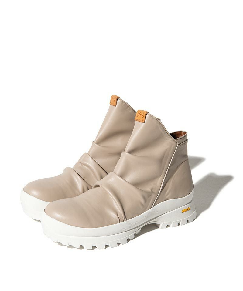 30%OFF【glamb(グラム)】Side Zip Drape Boots サイドジップドレープ