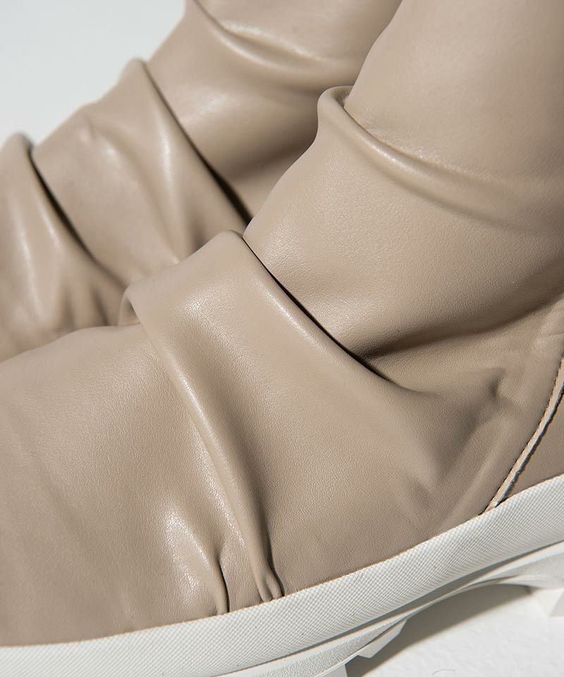 30%OFF【glamb(グラム)】Side Zip Drape Boots サイドジップドレープ