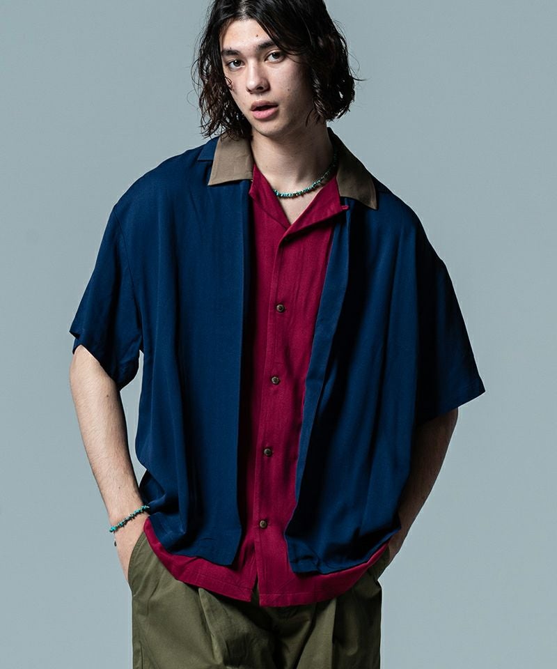コール&レスポンス　カンビオ　ギター　トガル　アロハ　ボーリングシャツ 50%OFF【glamb(グラム)】Layered Bowling SH レイヤードボウリング