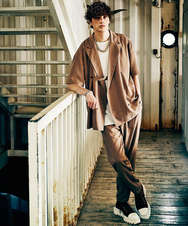 60%OFF【glamb(グラム)】Half Sleeves Double JKT ハーフスリーブ
